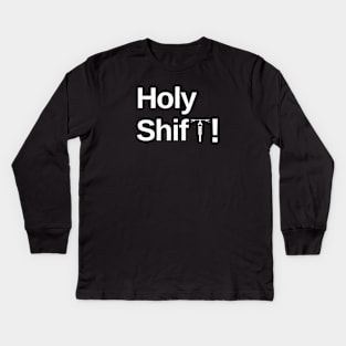 Holy Shift Cycling Shirt, MTB Shirt, Mountain Bike Shirt, Funny Mtb Shirt, Punny Cycling Shirt, Mtb Bikes, Bike Shirt, Cycling Humor, Bmx Kids Long Sleeve T-Shirt